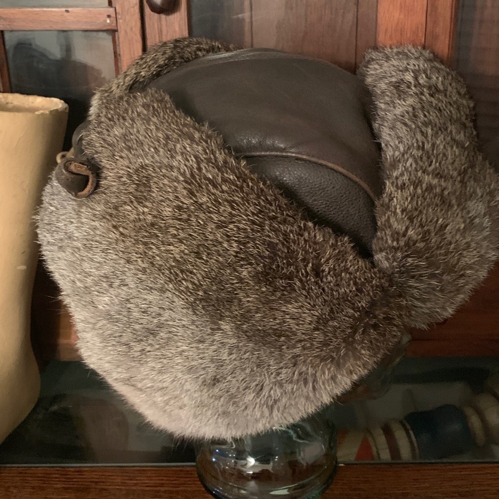 Leather and Rabbit HAT - Picture 3 of 10